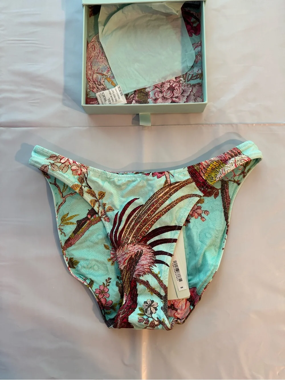 Roberto Cavalli x Skims Fagianella Print Dipped Mid Coverage Bottom Small